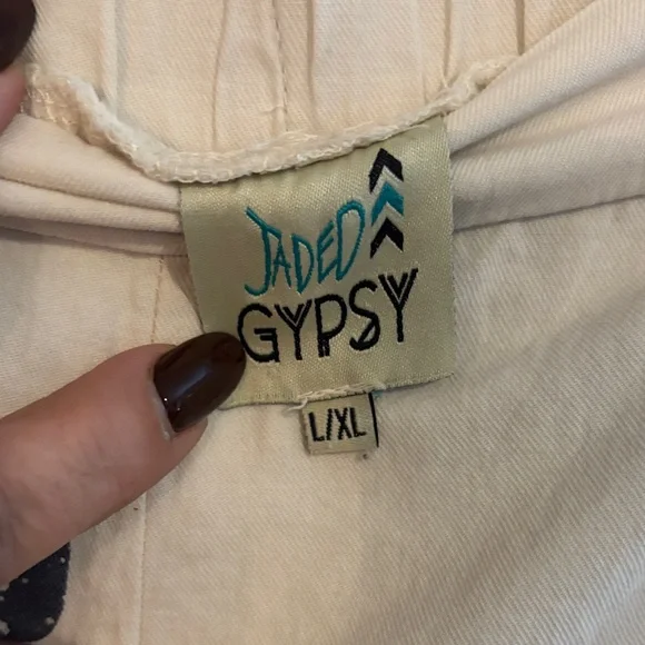 Vintage Flour Sack Print Wide Leg Pants - Picture 2 of 7